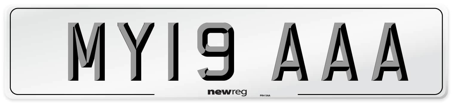 MY19 AAA Number Plate from New Reg
